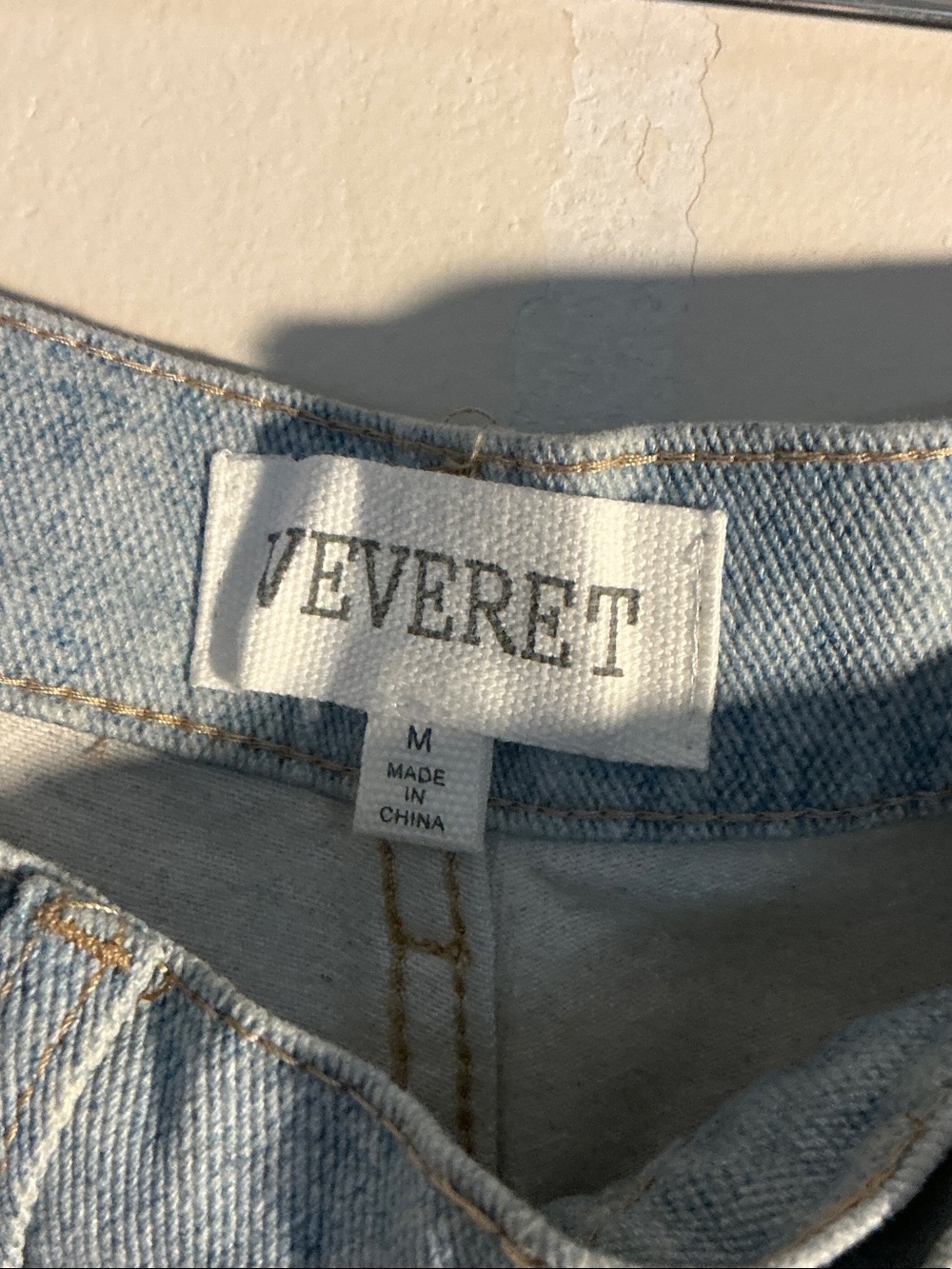 Light Blue Patchwork-Print Straight Leg Jeans - Picture 6 of 6